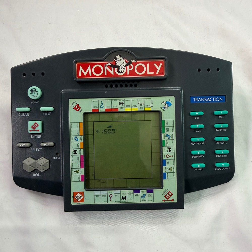 Vintage 1997 Hasbro Monopoly Electronic Handheld Game Talking Board Game TESTED